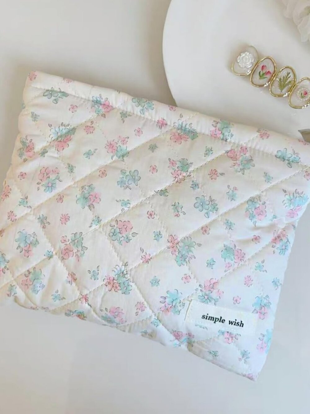 NEW Fashion Floral Makeup Bags Quilted‎ Style Aesthetic Cute Cosmetic Makeup Bag